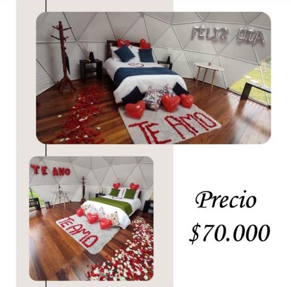 Decoración romántica domo