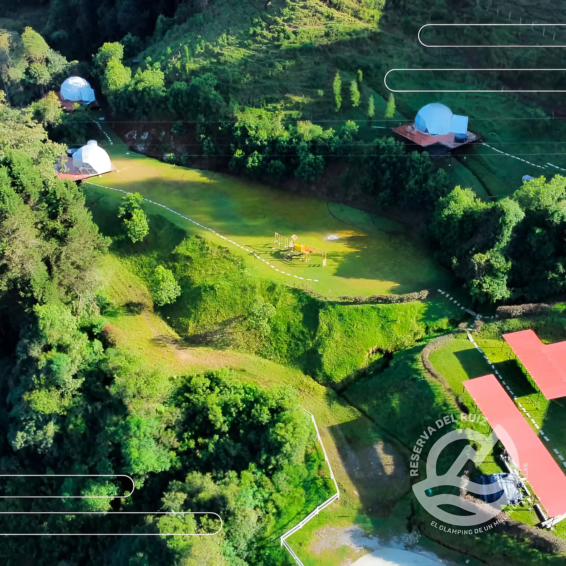 Vista panorámica glamping